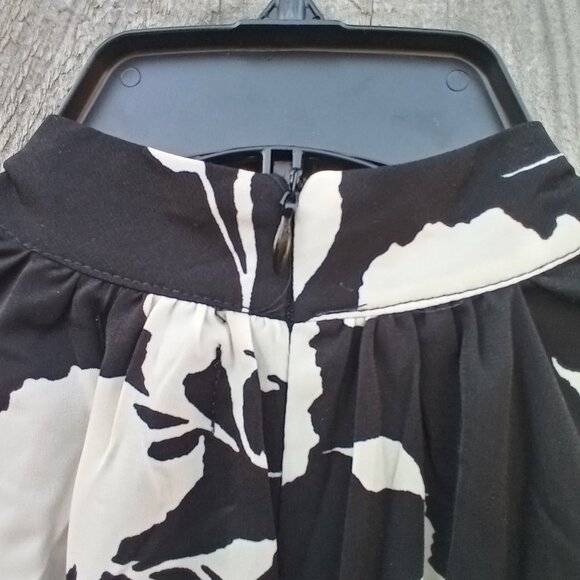 KARMI LABEL Dress Womens Size M Black Floral Print Halter Tie Waist New Slim New - Picture 11 of 15